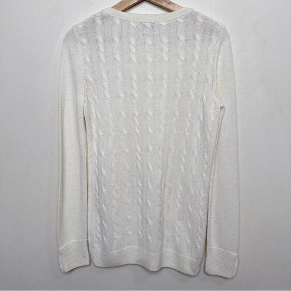 Talbots Womens Small Crew Neck Cable Lambswool Sweater - Picture 15 of 15